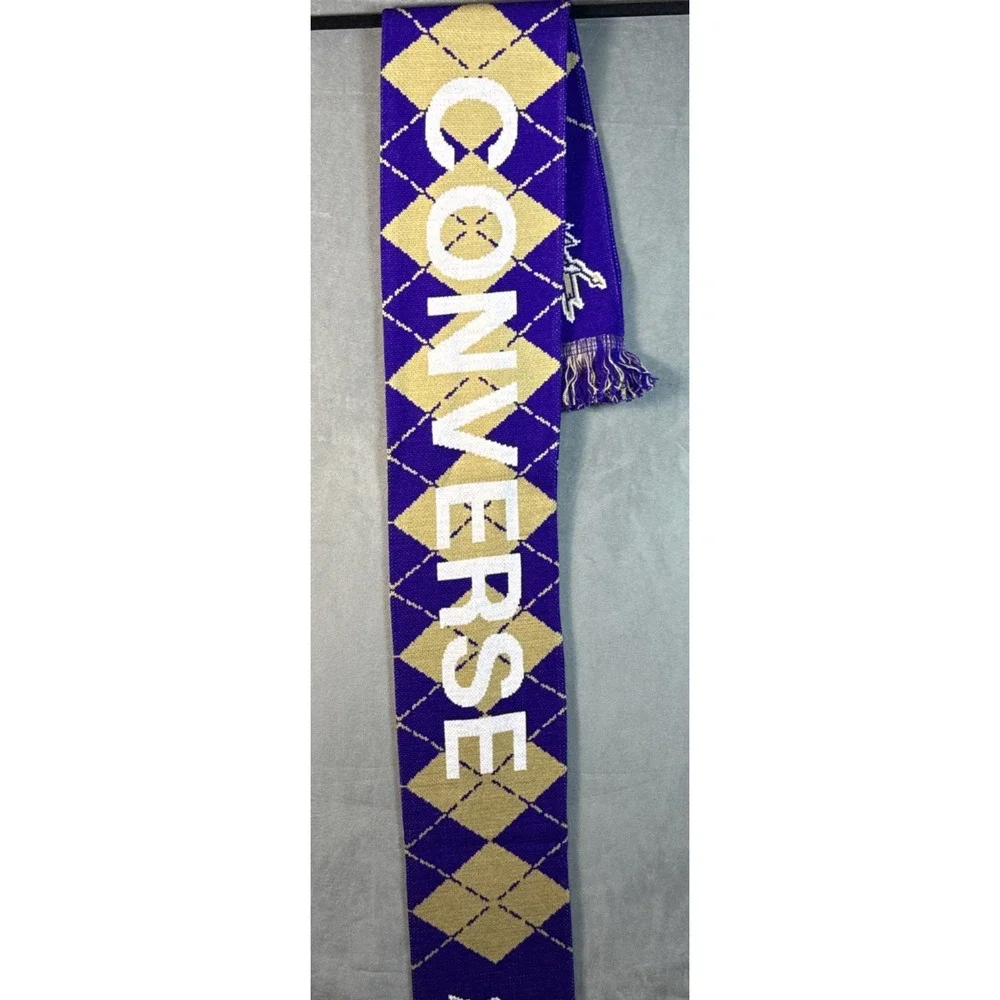 Ruffneck Unisex Converse University Valkyries Purple/Multi Scarf‎ Fringed